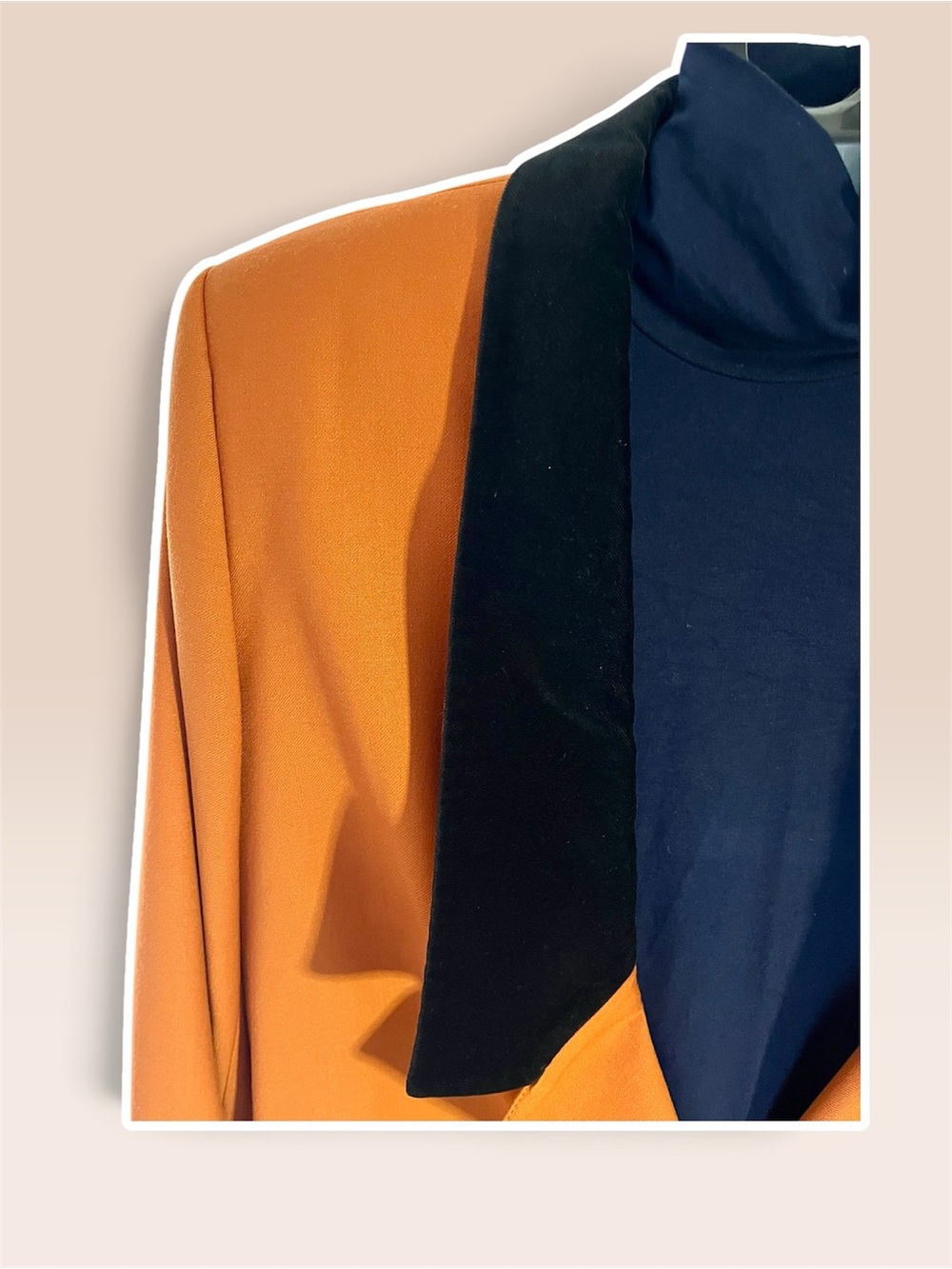 Vintage 90s Lipton’s Rust Orange Pure Wool Blazer Canada 14 - Picture 3 of 7